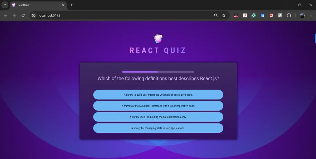 Quiz Web App screenshot