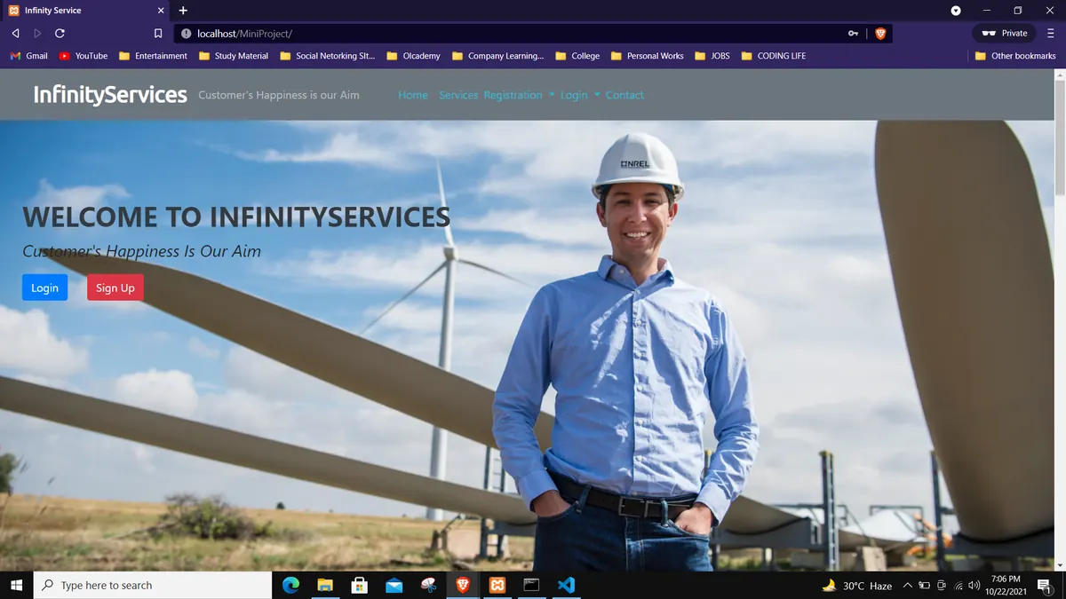 Online Service Management System screenshot
